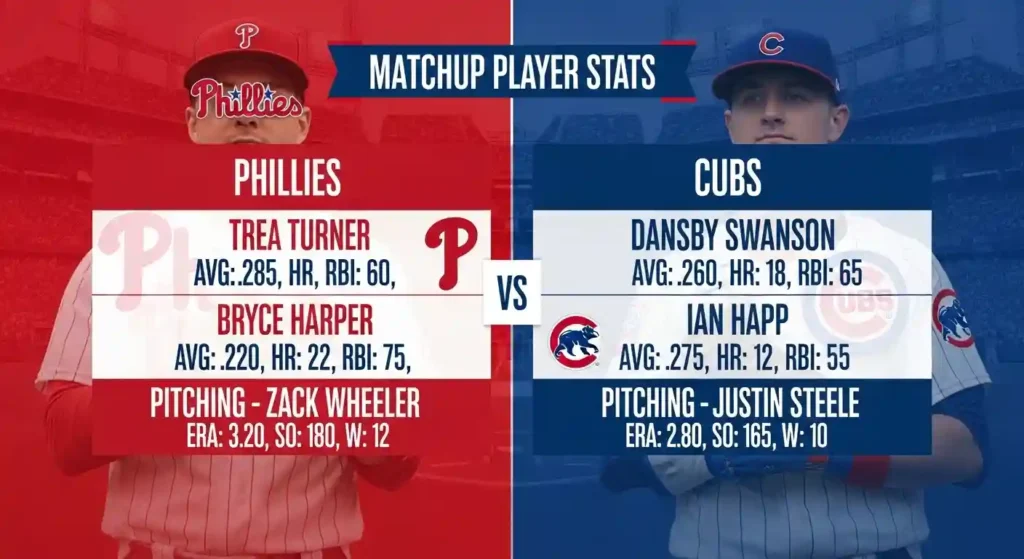 Phillies vs Chicago Cubs Match Player Stats Breakdown
